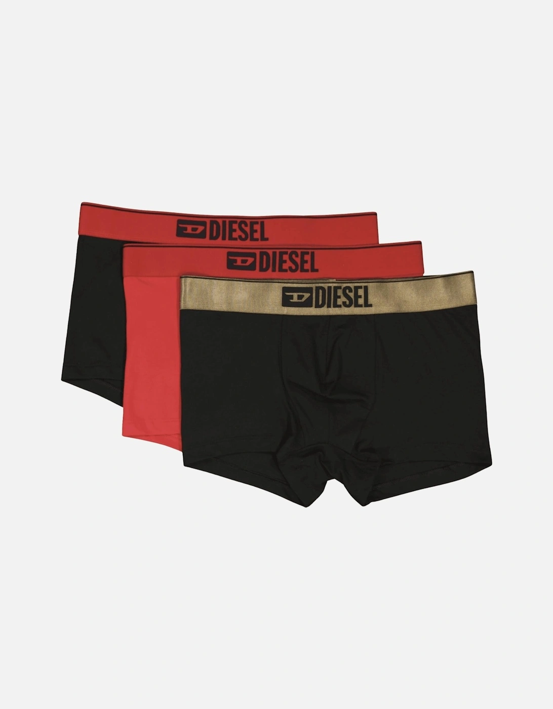 Diesel Men's Cotton 3-Pack Multi Boxer Shorts - Black - Size: 32/30/31