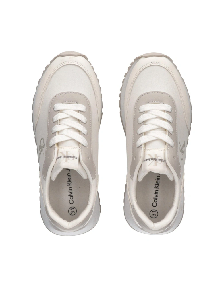 Girls Low Cut Lace-Up Sneaker - White