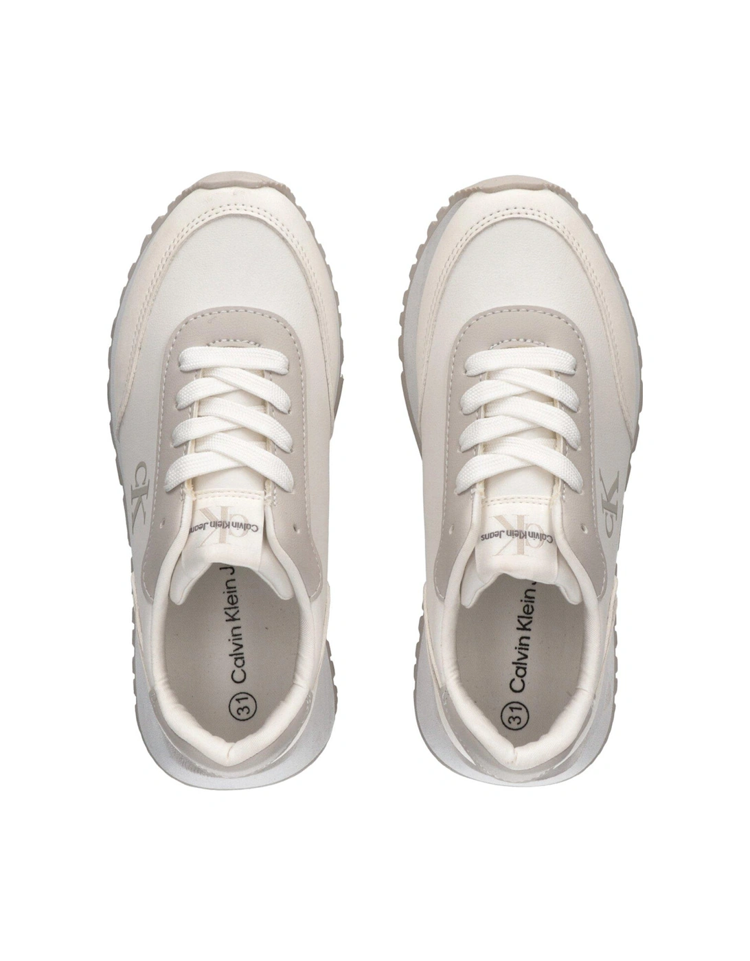 Girls Low Cut Lace-Up Sneaker - White