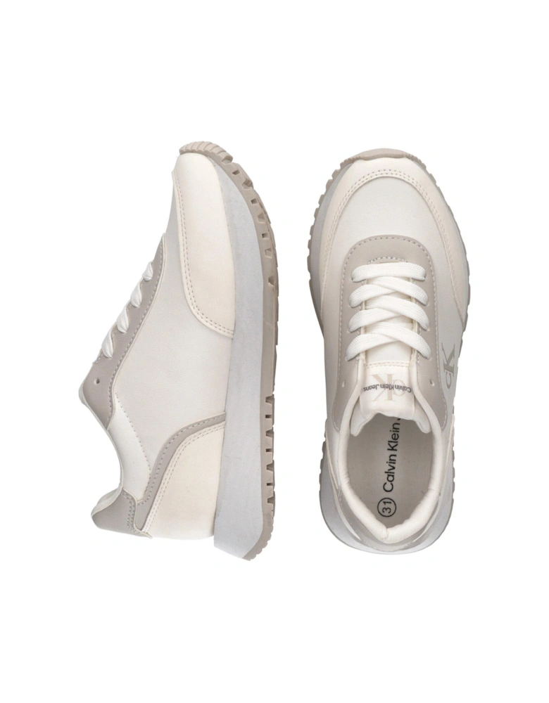 Girls Low Cut Lace-Up Sneaker - White