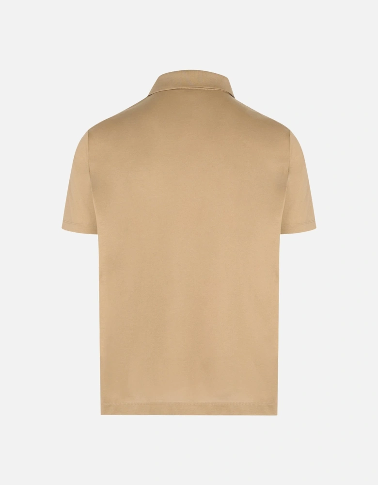 Shark Badge Pique Polo Beige