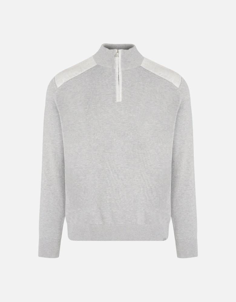 Linen Fresco Cotton 1/4 Zip Grey