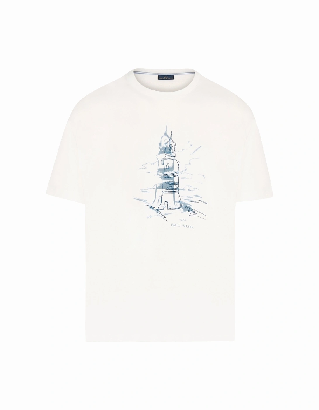 Lighthouse Print T-shirt White, 3 of 2