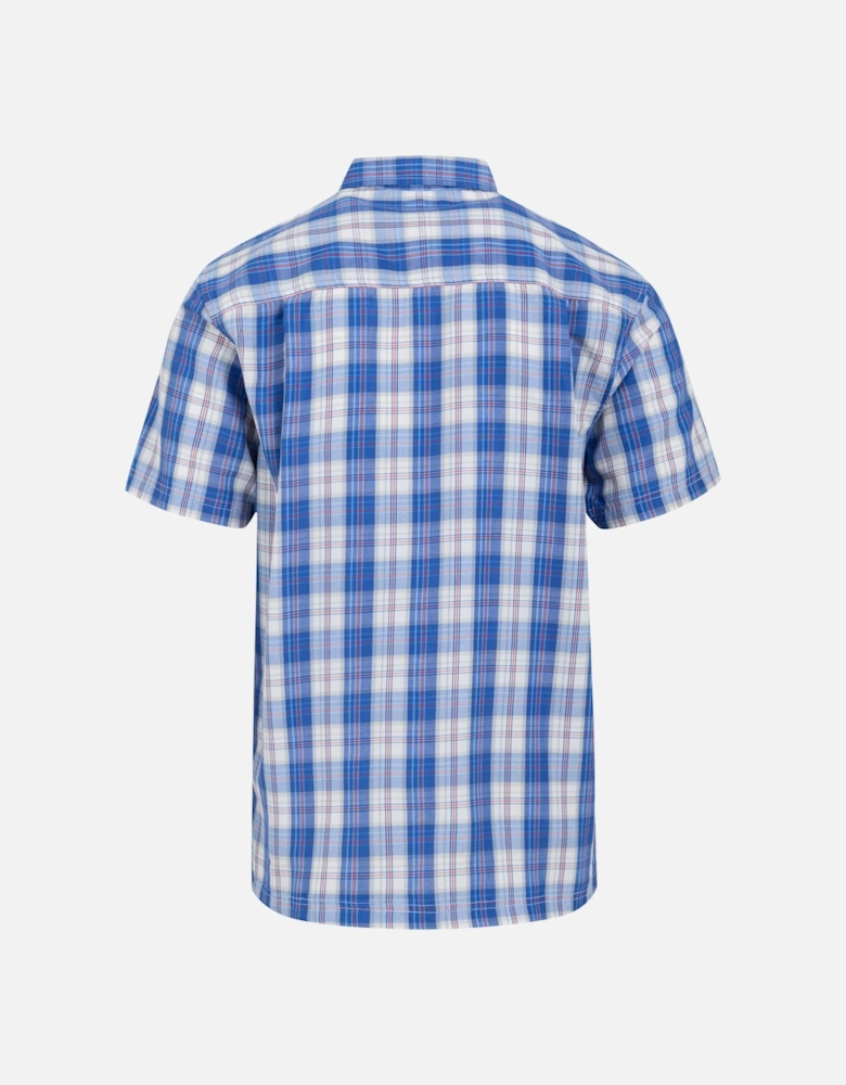 Mens Mindano IX Checked Short-Sleeved Shirt