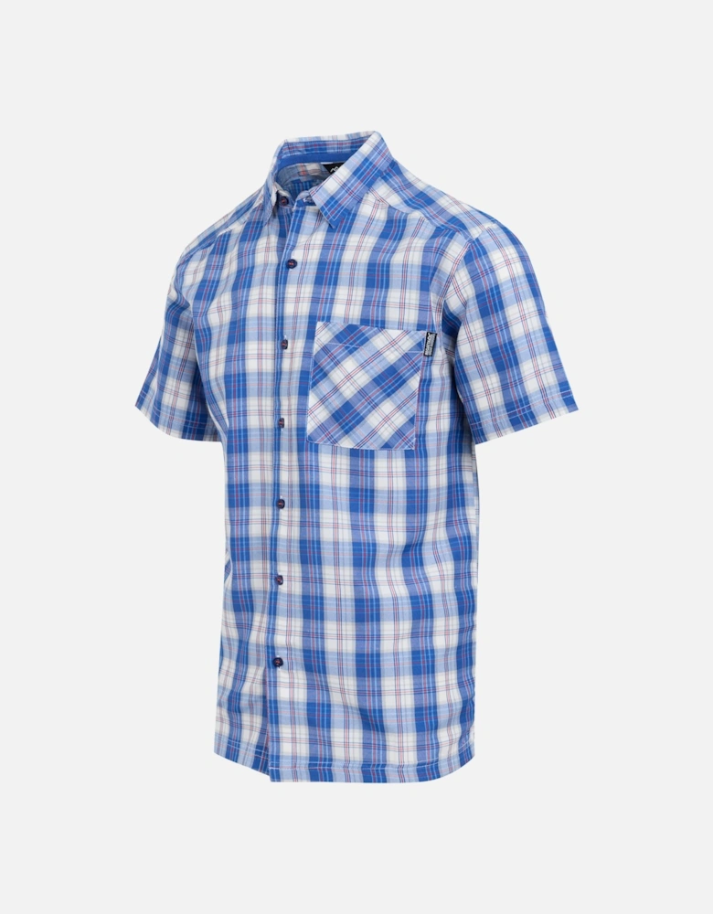 Mens Mindano IX Checked Short-Sleeved Shirt