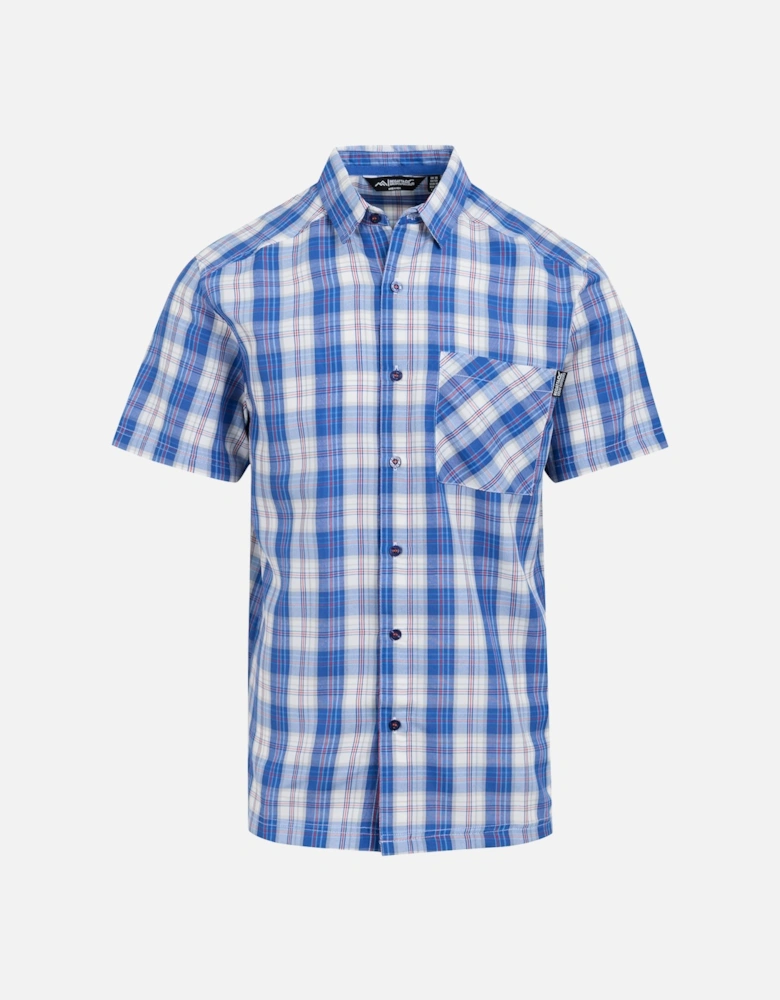 Mens Mindano IX Checked Short-Sleeved Shirt