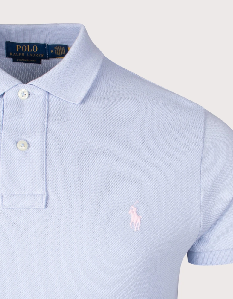 Custom Slim Fit Mesh Polo Shirt