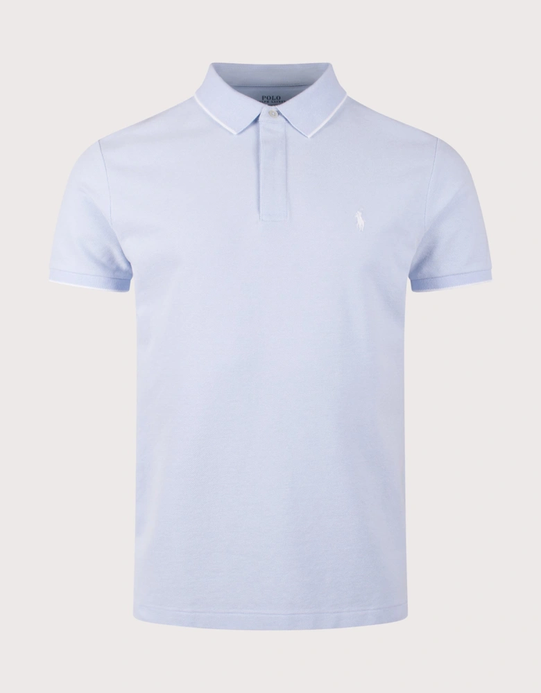 Custom Slim Fit Stretch Oxford Mesh Polo Shirt