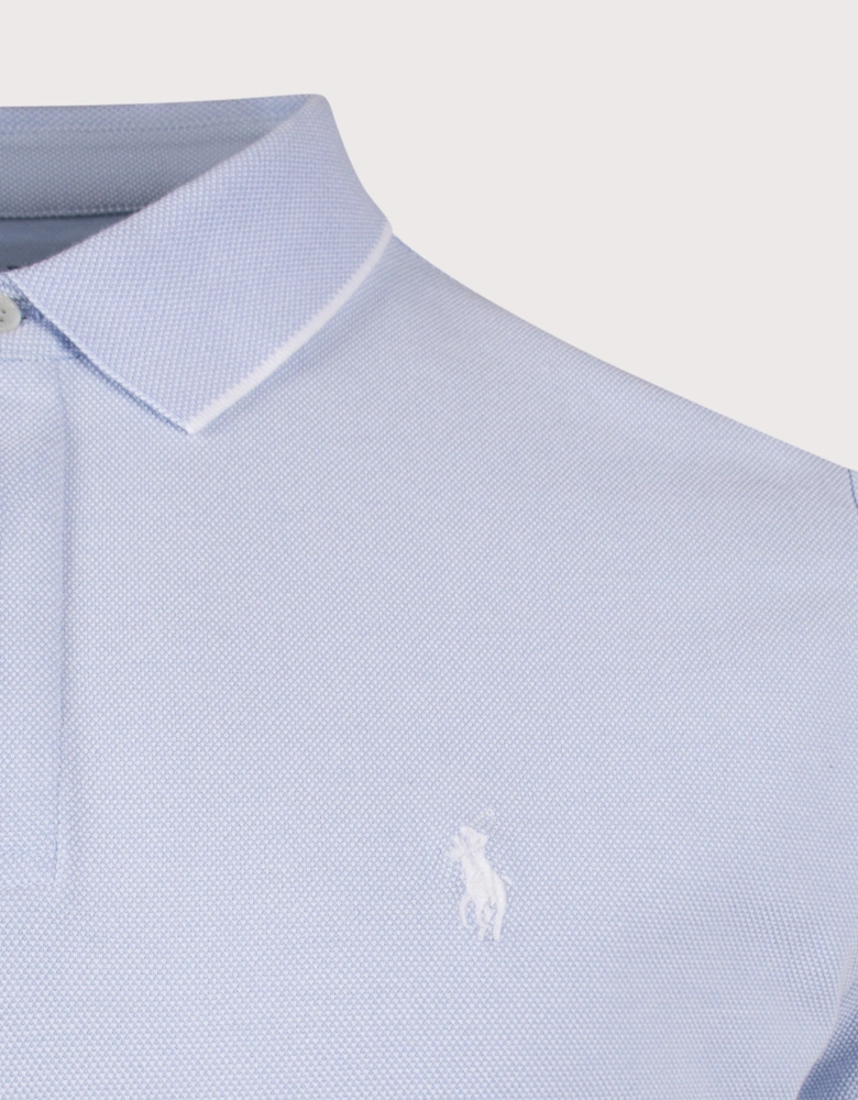 Custom Slim Fit Stretch Oxford Mesh Polo Shirt