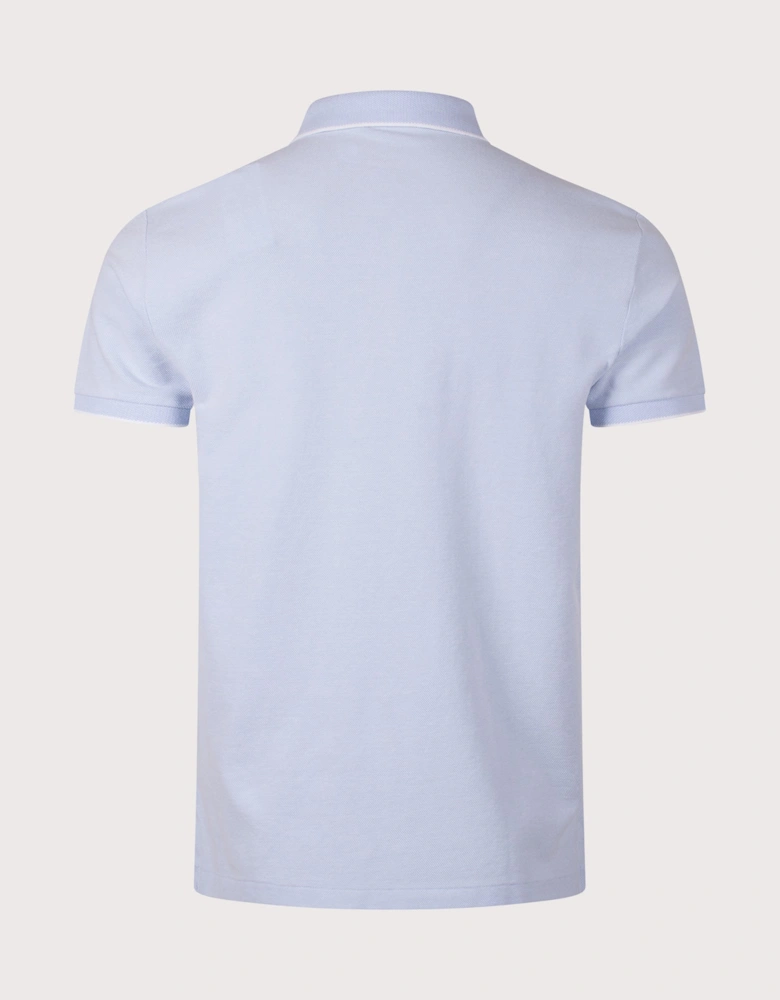 Custom Slim Fit Stretch Oxford Mesh Polo Shirt