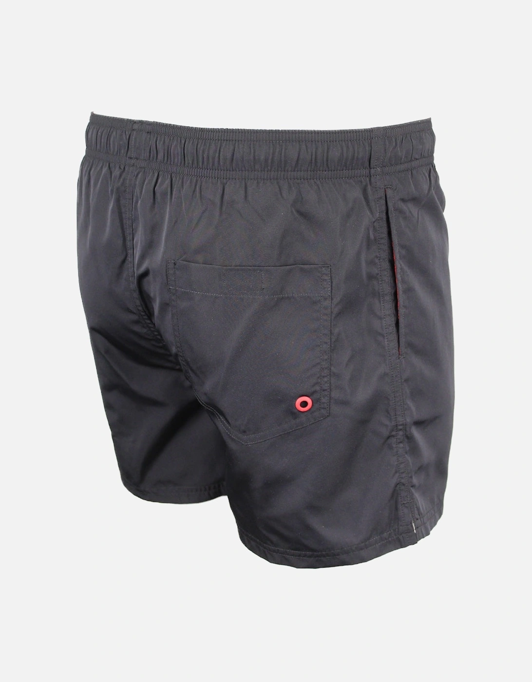 Logo Print Swim Shorts, Black