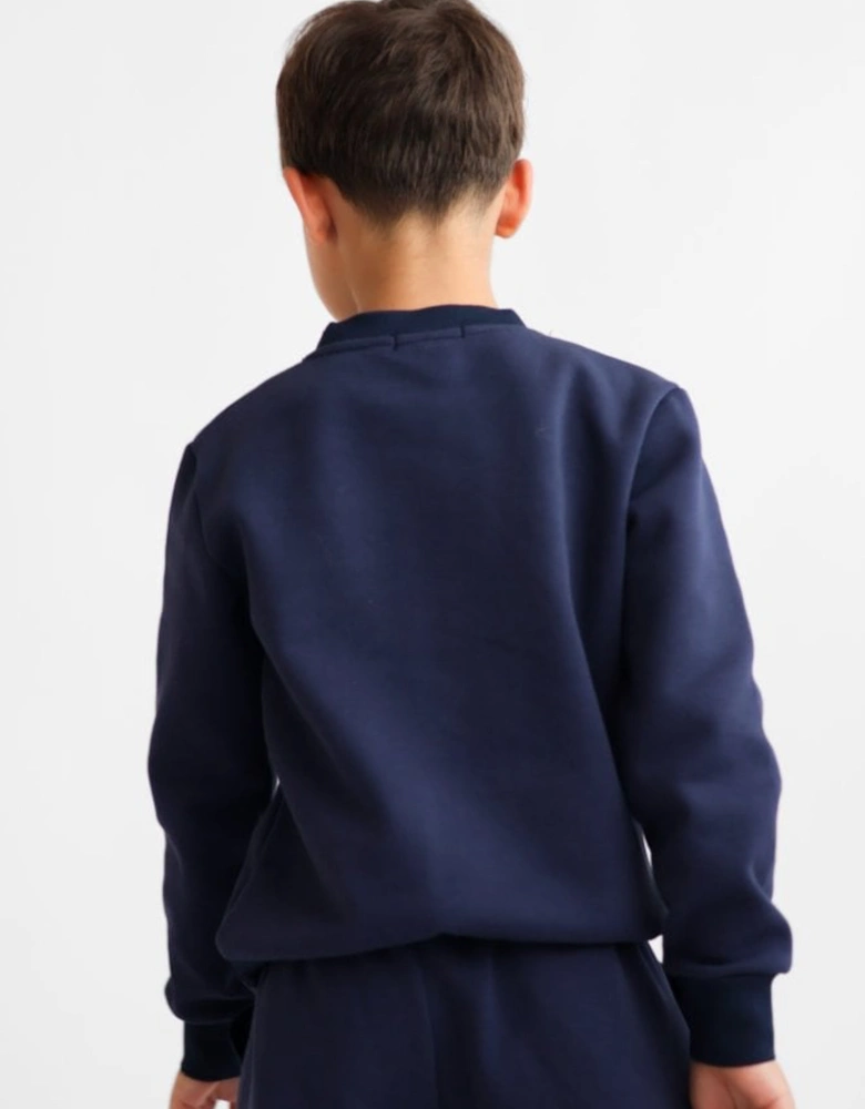 Boys Navy Jumper Short Set