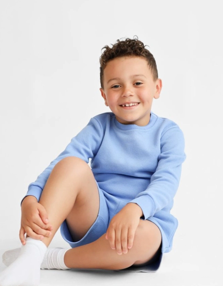 Boys Blue Jumper Short Set