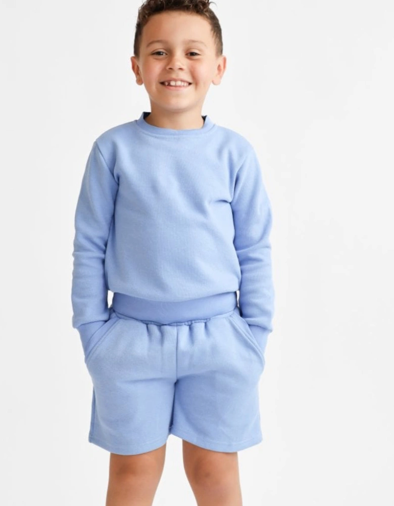 Boys Blue Jumper Short Set