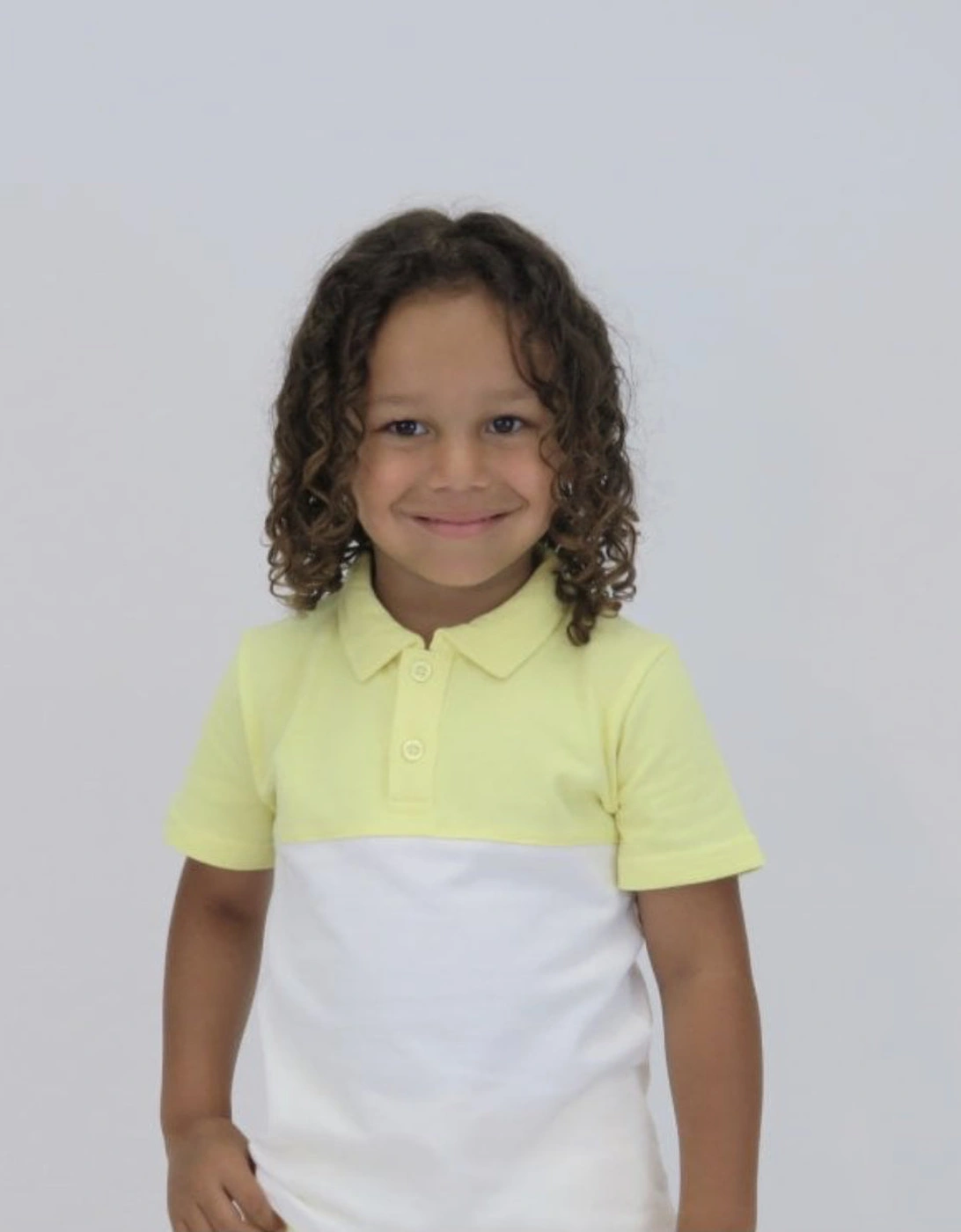 Boys Lemon and White Polo Short Set