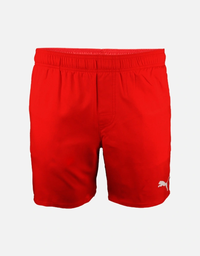 Mid-Length Swim Shorts, Red
