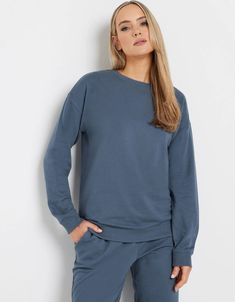 Crew Neck Sweatshirt - Blue