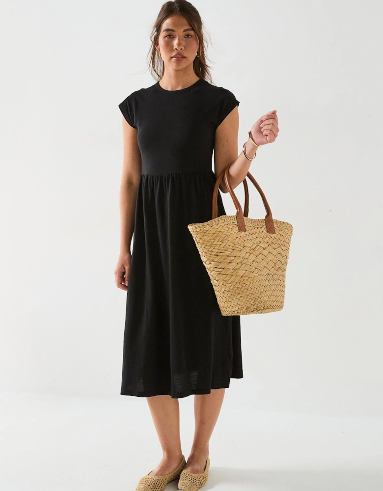 Jersey Midi Dress - Black