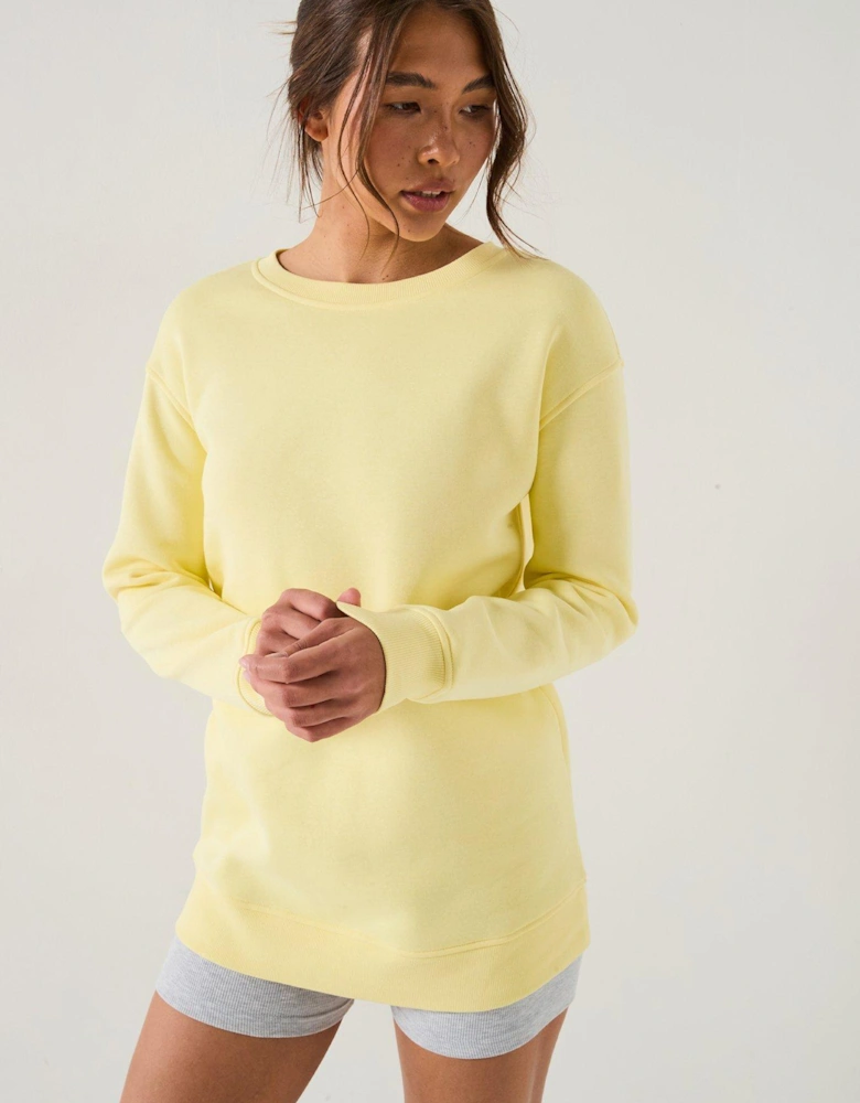 The Essential Longline Sweat - Yellow