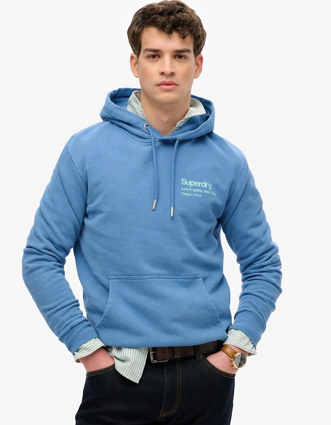 Core Logo City Backhit Hoodie - Blue, 2 of 1