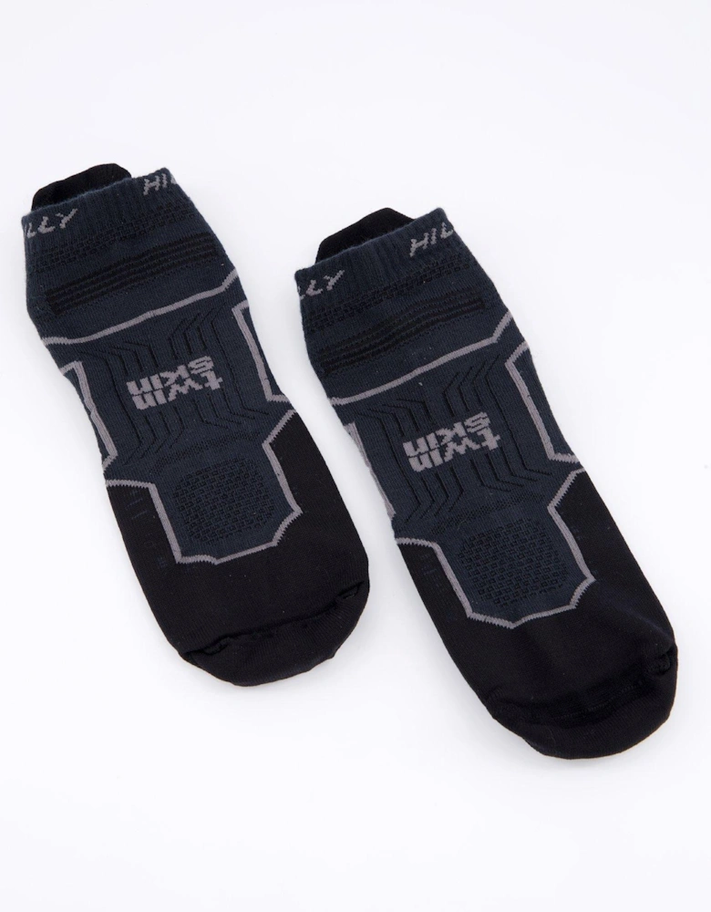 Twin Skin Socklet Med Running Sock - Black/anthracite