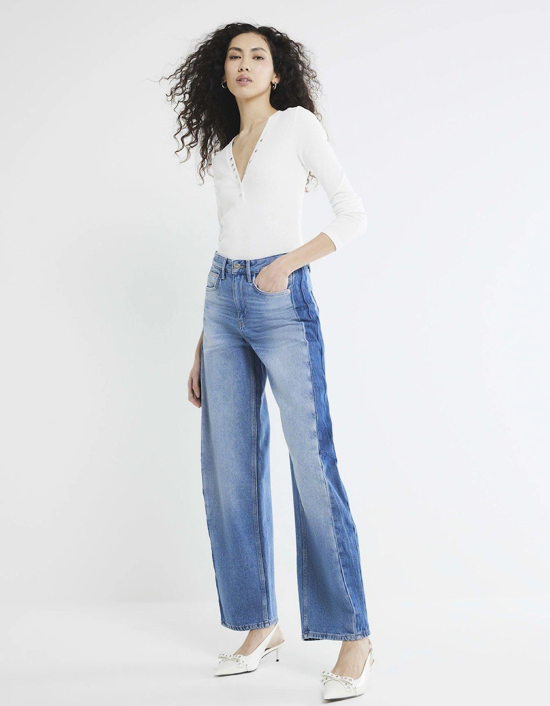 Denim Side Stripe Barrel Jeans, 2 of 1