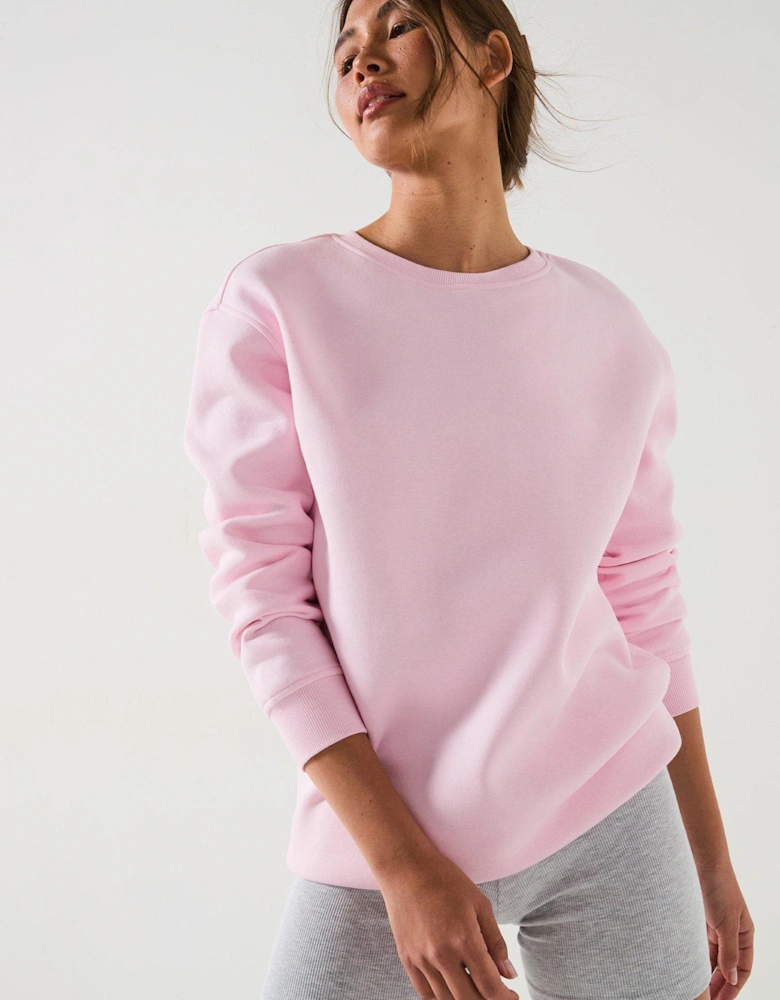 The Essential Longline Sweat - Pink