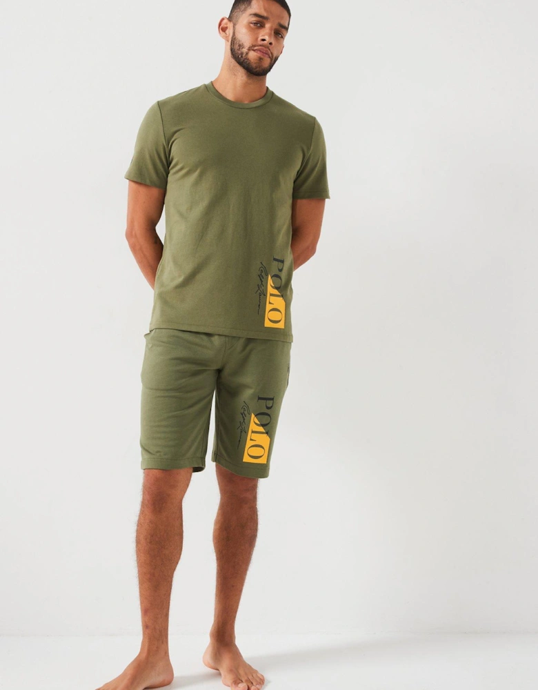 Side Logo Loungewear T-shirt - Green