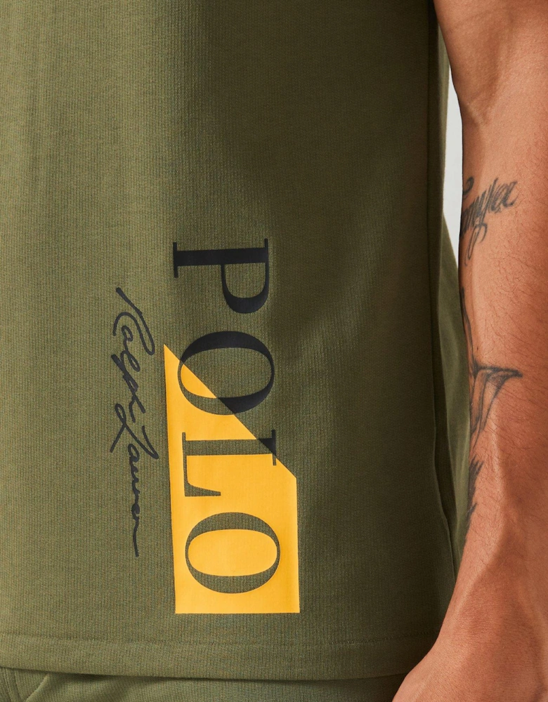 Side Logo Loungewear T-shirt - Green