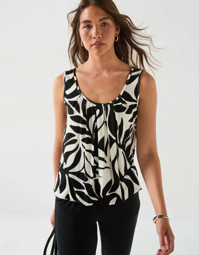 Bubble Hem Vest Top - Print