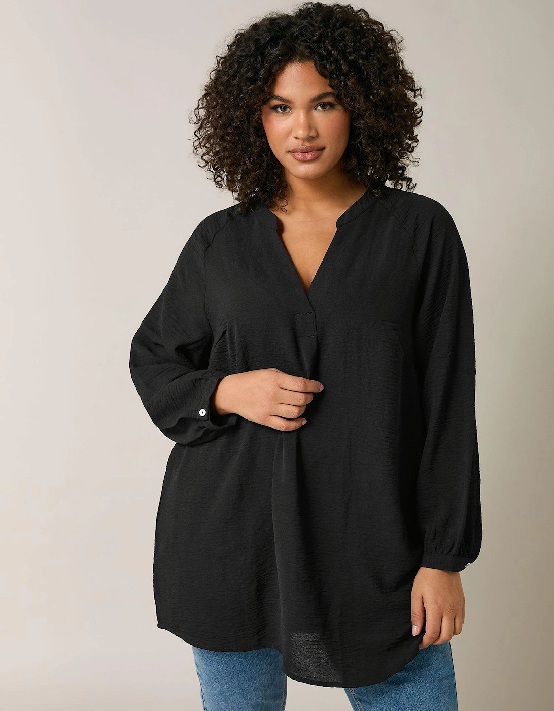 Short Sleeve Tunic - Black, 2 of 1