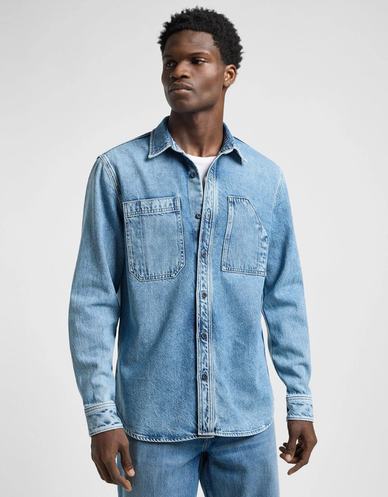 Engineer Denim Overshirt - Blue