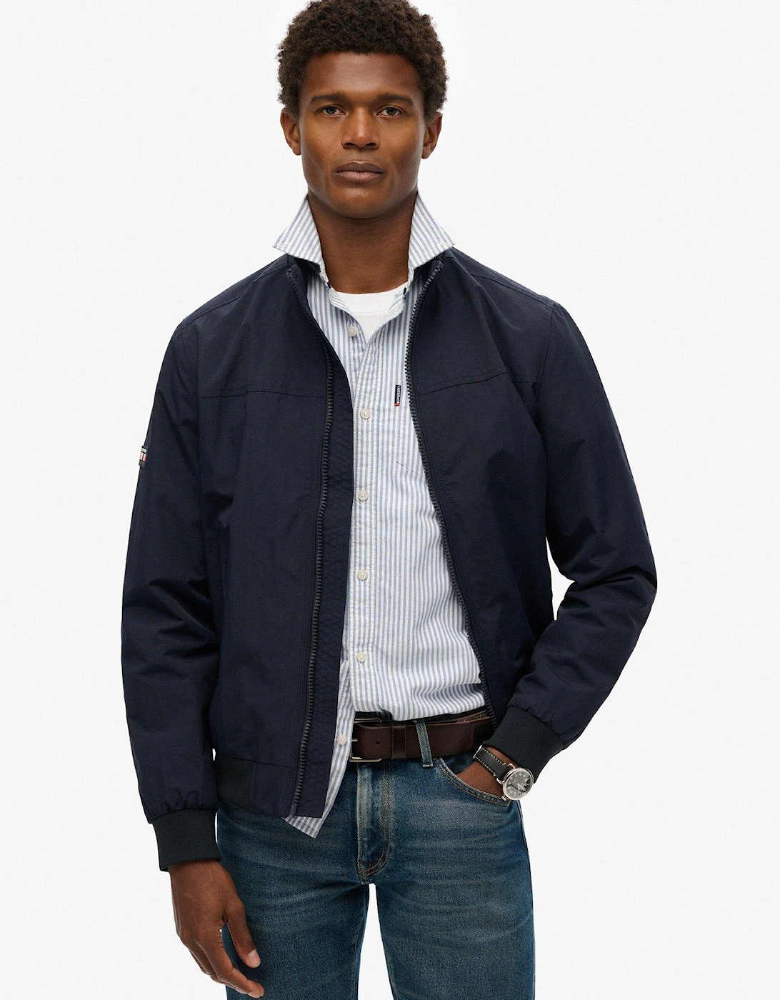 Nylon Harrington Jacket - Navy, 7 of 6