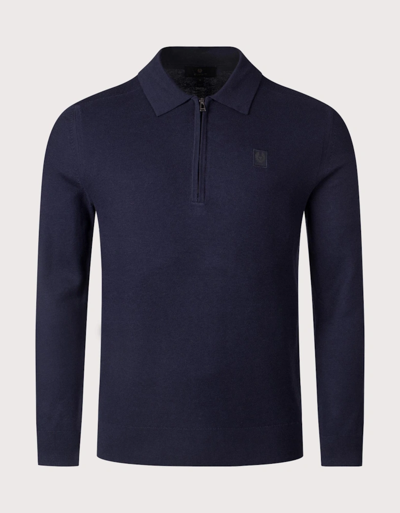 Drift Knitted Long Sleeve Polo Shirt