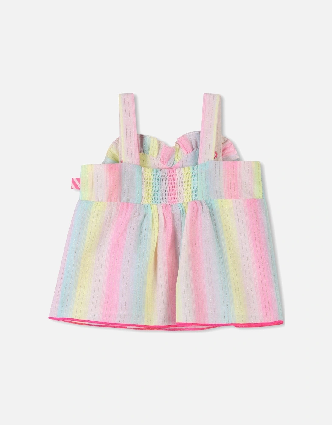 Girls Pastel Multi Rainbow Heart Short Set