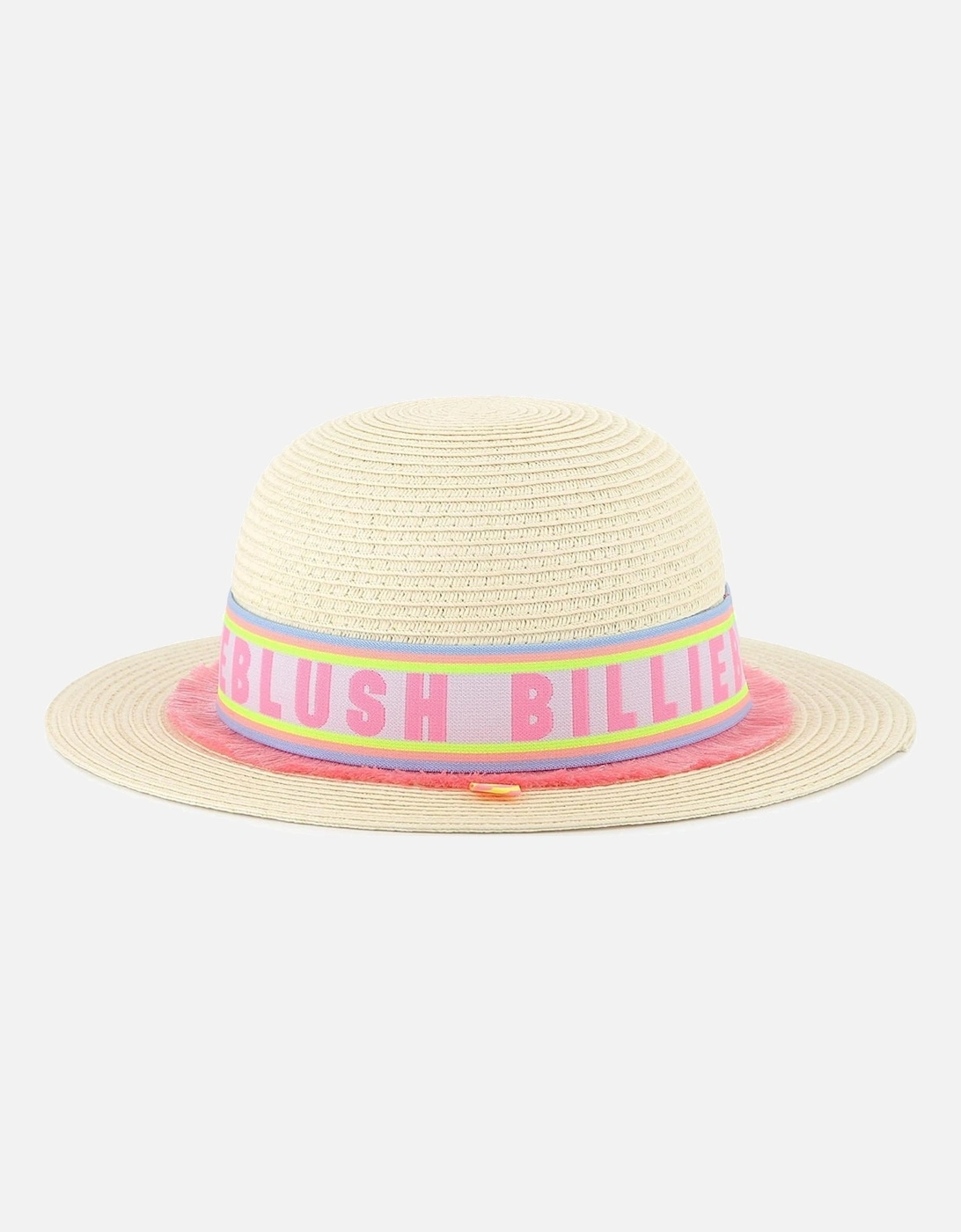 Girls Logo Band Straw Sun Hat