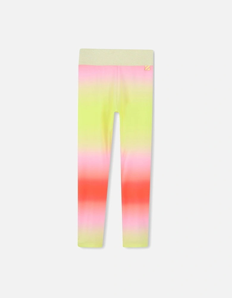 Girls Orange Ombre Active Leggings