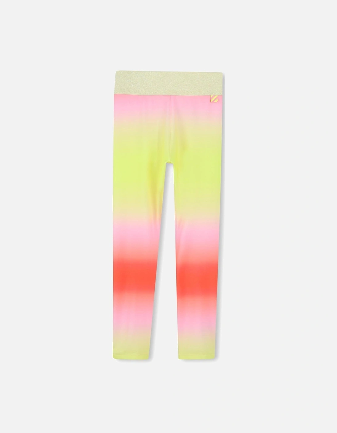 Girls Orange Ombre Active Leggings, 4 of 3