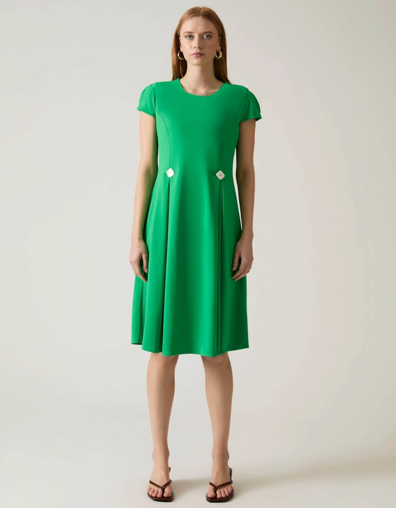 Button Green Dress