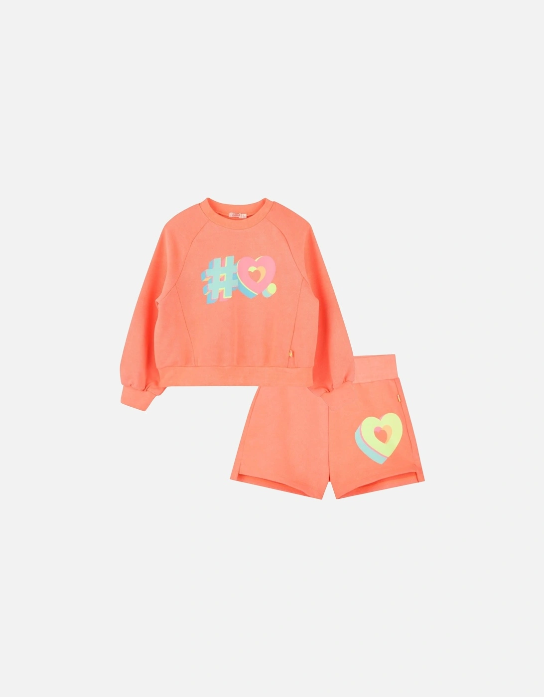 Girls Orange Jumper Short Set