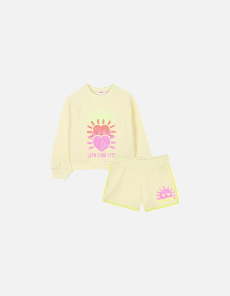 Girls Lemon Jumper Short Set