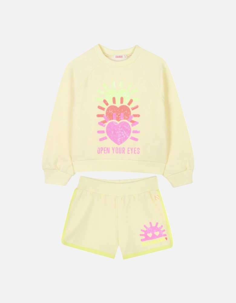 Girls Lemon Jumper Short Set