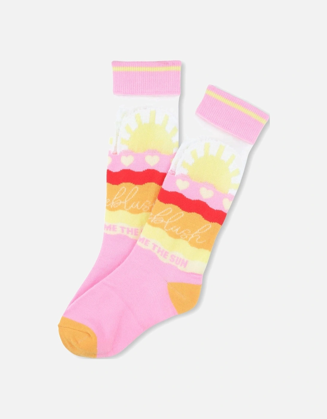 Girls Pink Sunset Knee Socks