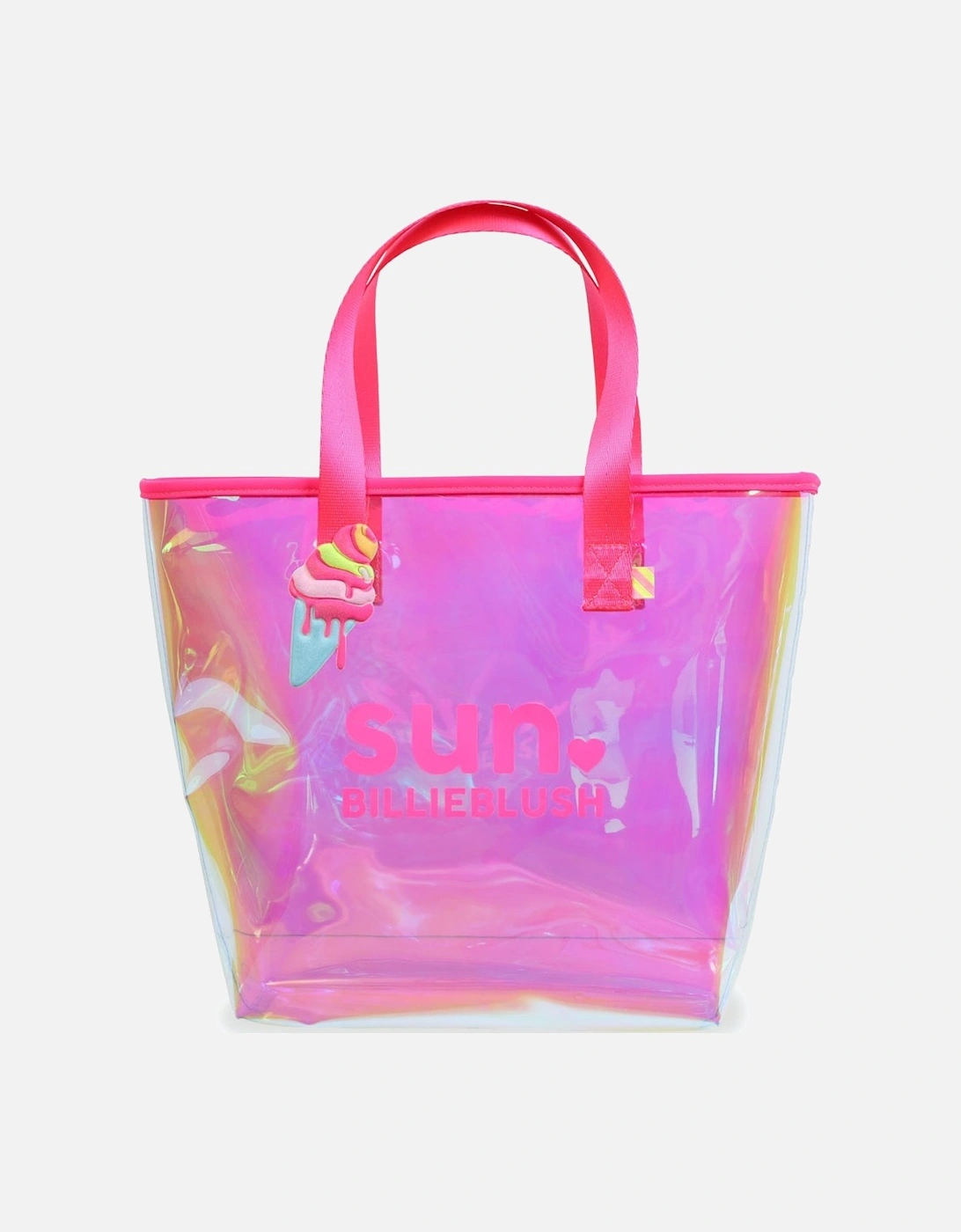 Girls Pink Transparent Beach Bag