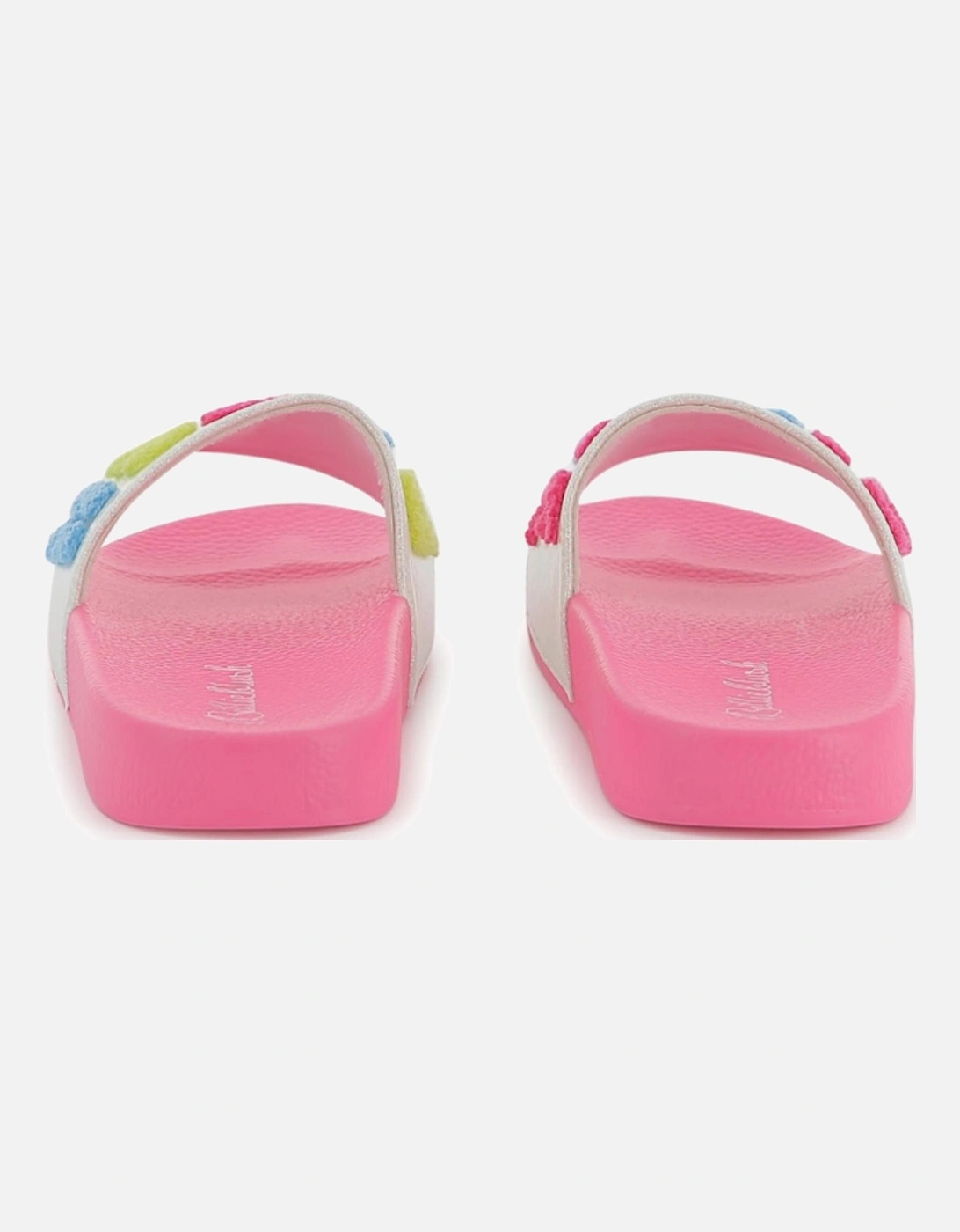 Girls Pink Multi Logo Sliders