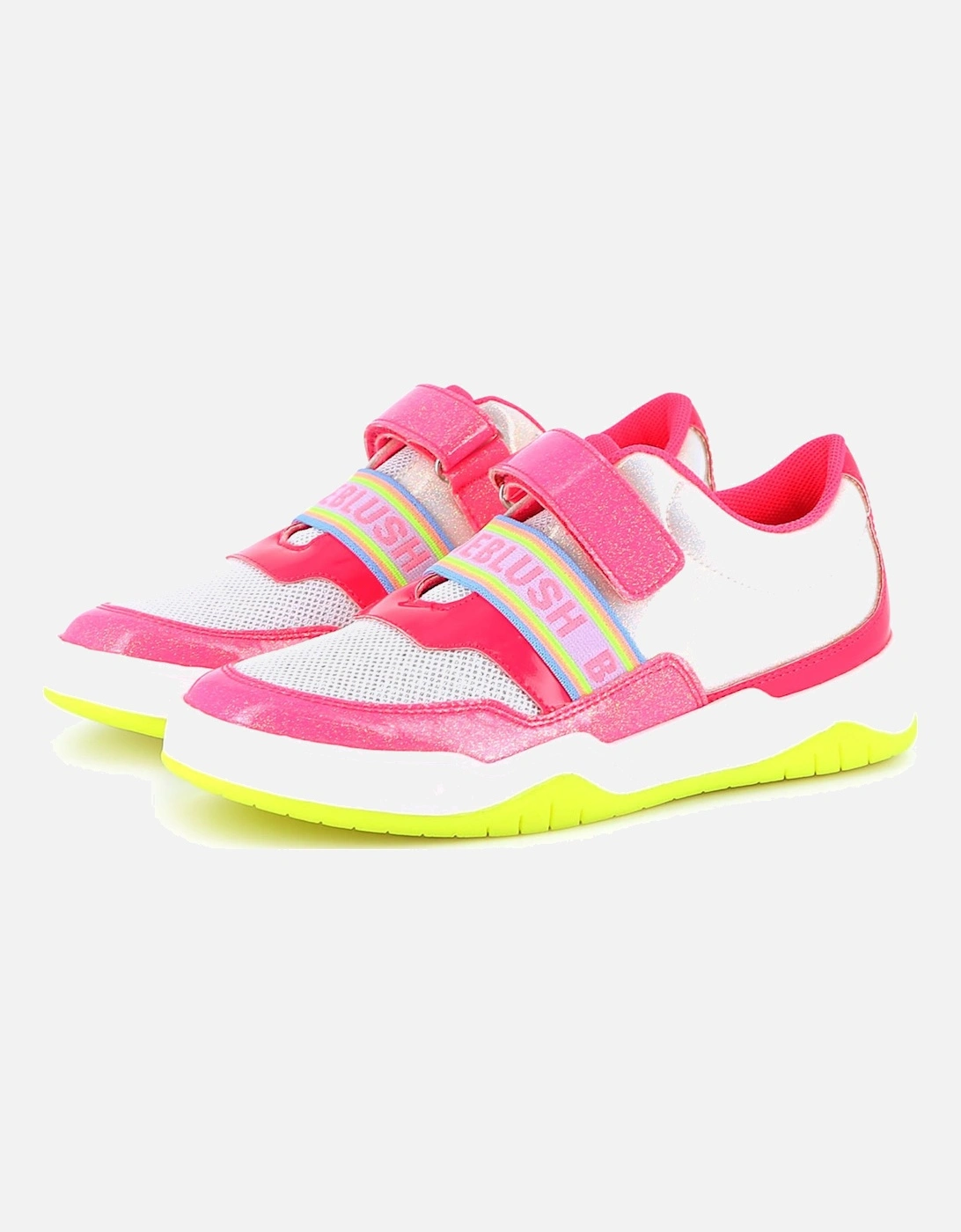 Girls Pink Logo Band Trainers