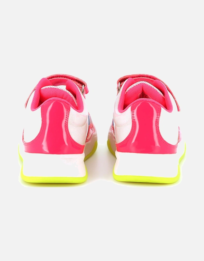 Girls Pink Logo Band Trainers