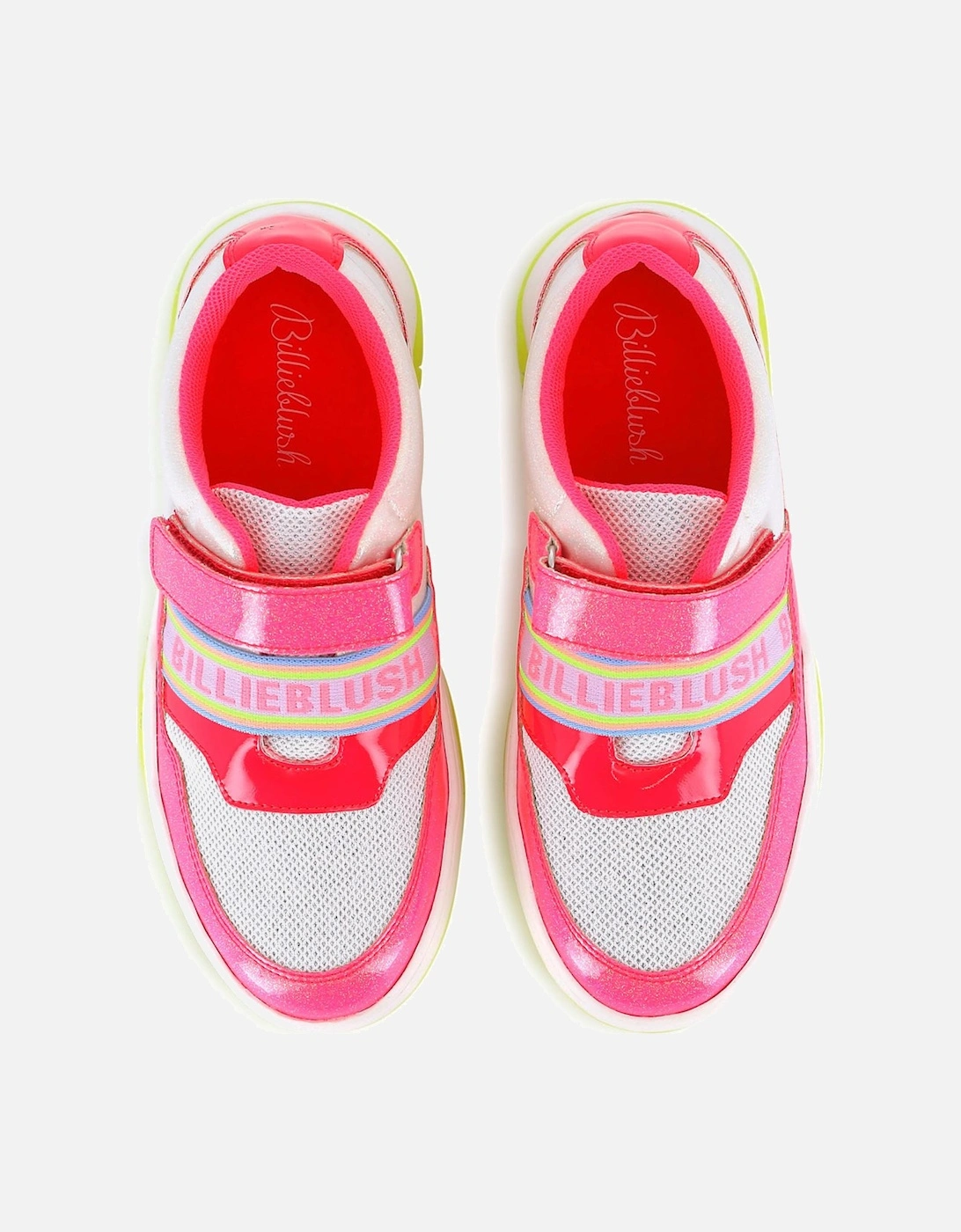 Girls Pink Logo Band Trainers