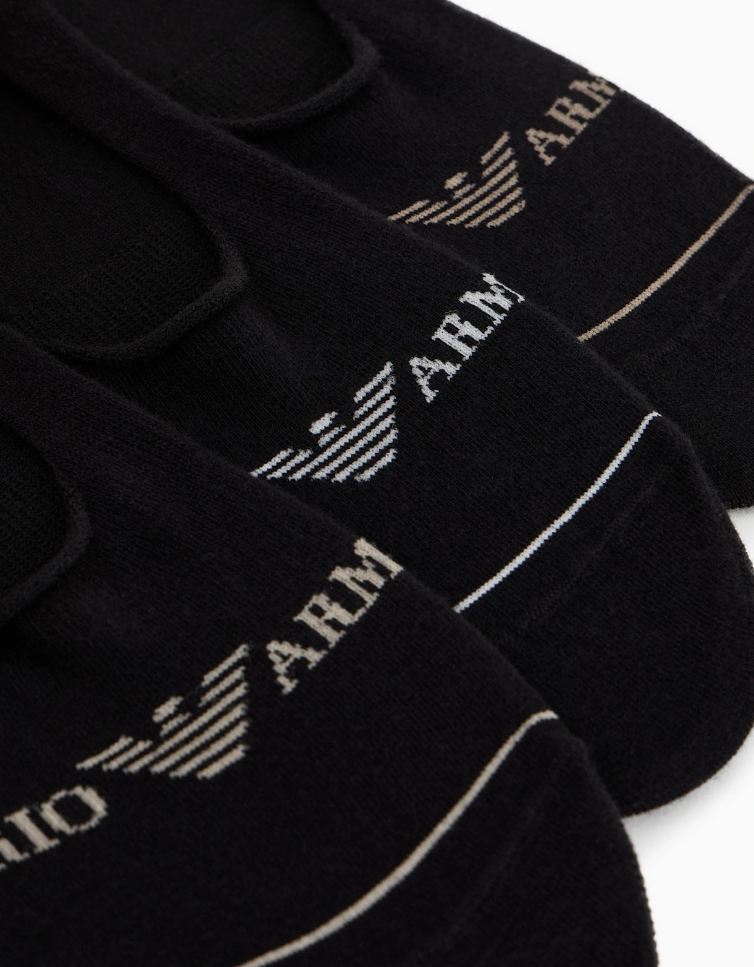 3 Pack Mens Eagle Logo Footie Socks