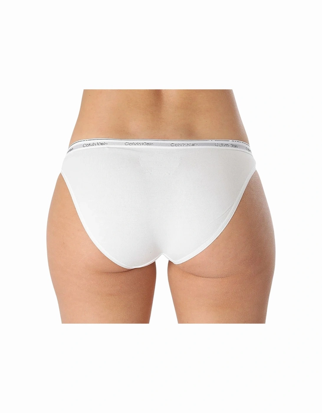 Modern Logo Bikini Brief, White